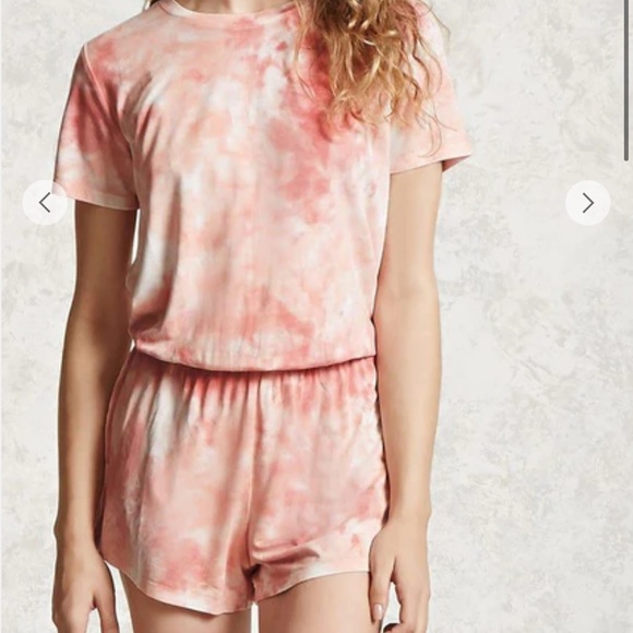 Forever 21 peach and white romper - Picture 3 of 3